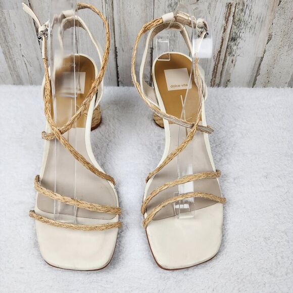 Dolce Vita Nico Natural Heeled Sandals Size 10 - Picture 4 of 9